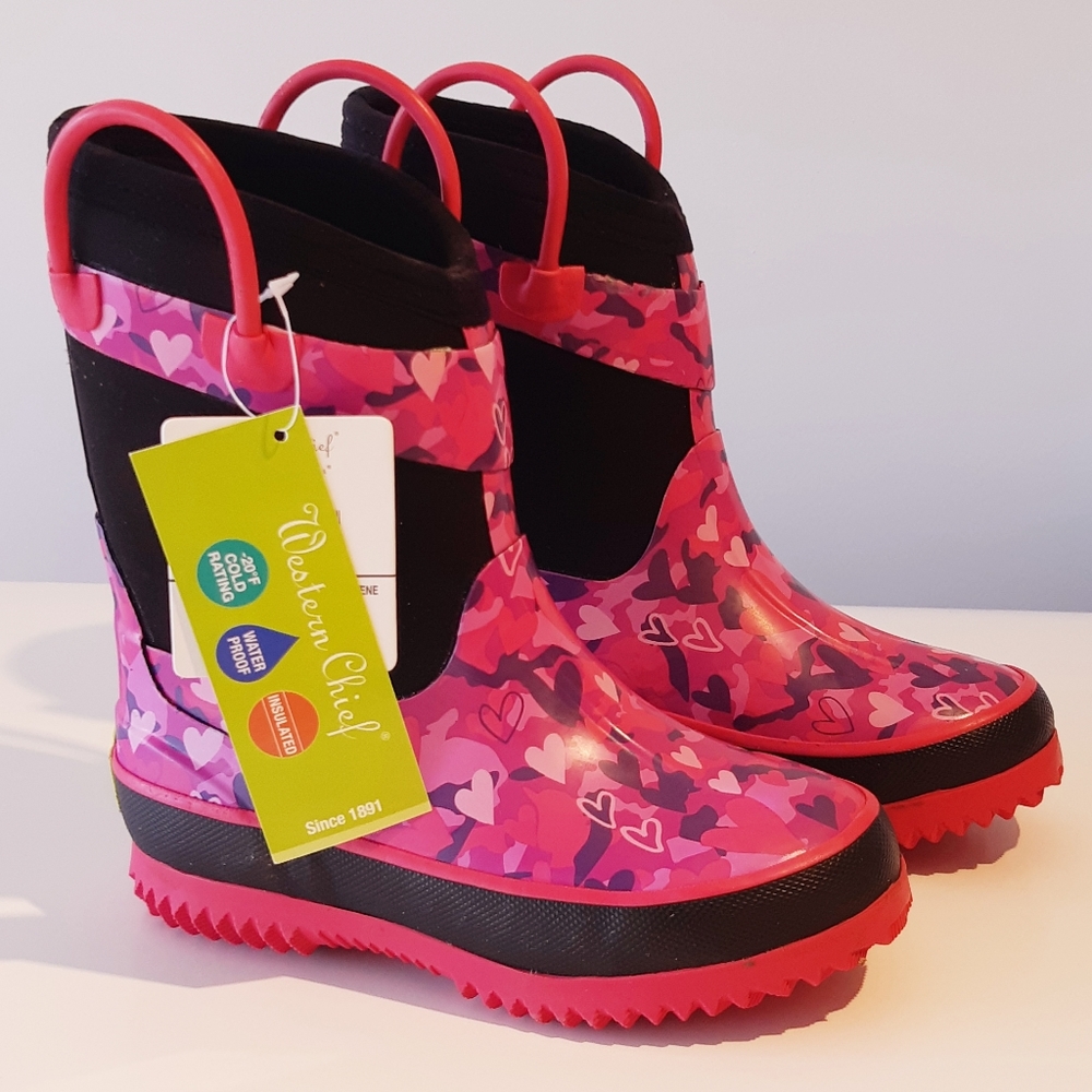 Heart Camo rain / winter boots - Picture 1 of 8